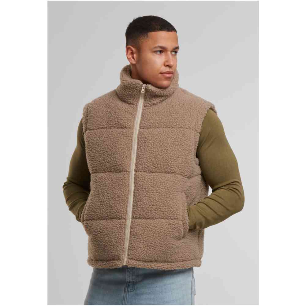 Urban Classics - Basic Teddy Puffer Sleeveless jacket - Purple